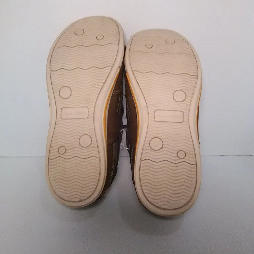 American Eagle Boys Loafers Tie Lace Color Brown Casual Dress Shoe Size …